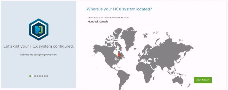 Location of the HCX destination cluster.