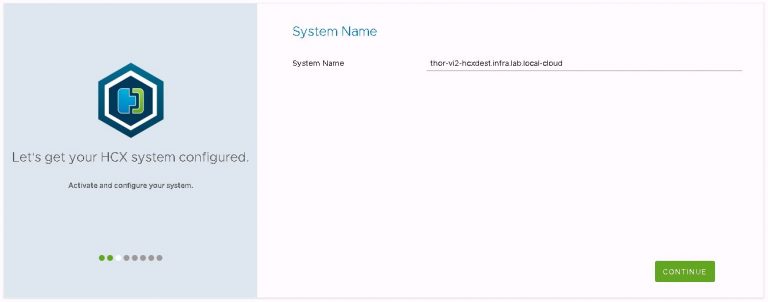 HCX system name